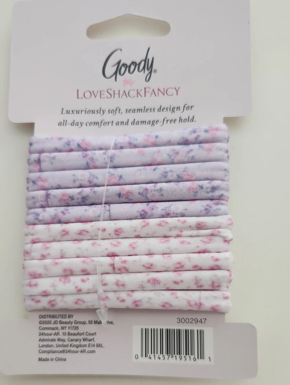 LoveShackFancy Goody Seamless Elastics Pink Purple New
